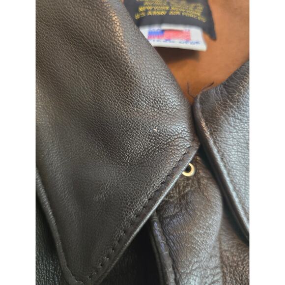 AVIREX New York Type A-2 US Army Air Forces Goat Skin Mens Bomber Jacket 42 - Picture 11 of 11